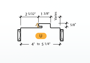 Kerfed - Frame Profile (U) Kerfed - Frame Profile (U)