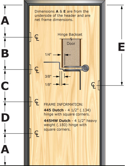 Prefit Door Illustration 445D Prefit Door Illustration 445D